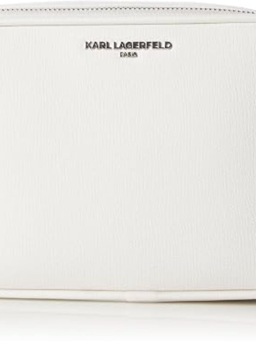 NWOT Karl Lagerfeld Paris Maybelle Camera Bag in White Blush w/Logo Strap